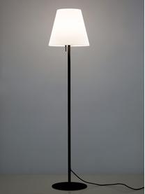 Mobilna zewnętrzna lampa podłogowa Gaze, Klosz: biały Podstawa lampy: ciemny szary, Ø 35 x W 150 cm