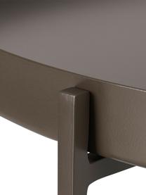Kulatý kovový odkládací stolek George, Potažený kov, Tmavě hnědá, Ø 57 cm, V 48 cm