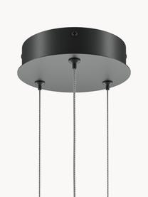 Dimmbare LED-Pendelleuchte Halo mit Farbwechsel und Fernbedienung, Aluminium, beschichtet, Schwarz, B 143 x H 64 cm