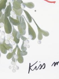 Funda de cojín Kiss Me diseño Kera Till, 100% algodón, Blanco, verde, An 40 x L 40 cm