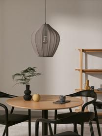 Hanglamp Beau van netstof, Lampenkap: textiel, Baldakijn: gepoedercoat metaal, Grijs, B 40 x H 42 cm