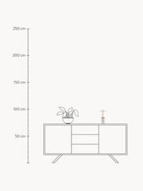 Kleine mobile LED-Tischlampe Asteria aus Marmor, dimmbar, Lampenschirm: ABS-Kunststoff, Dekor: Stahl, beschichtet, Weiß marmoriert, Goldfarben, Ø 12 x H 26 cm