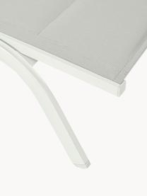 Zonnebed Cleo, Bekleding: 100% polyester, Frame: gepoedercoat aluminium, Lichtbeige, gebroken wit, L 192 x B 61 cm