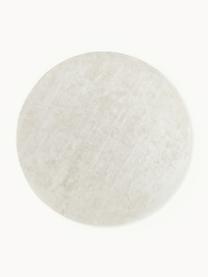 Tapis rond en viscose tissé main Jane, 100 % viscose, Blanc cassé, Ø 300 cm (taille XXL)