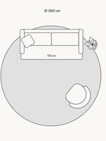 Runder Viskoseteppich Jane, handgewebt, 100 % Viskose, Off White, Ø 300 cm (Grösse XXL)