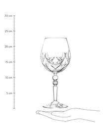 Verre à vin rouge cristal avec embossage Calicia, 6 pièces, Cristal luxion, Transparent, Ø 10 x haut. 23 cm, 530 ml