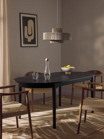 Mesa de comedor extensible Calary, 180-230 x 92 cm, Tablero: aglomerado contrachapado , Patas: madera de roble Este prod, Madera de roble pintado en negro, An 180/230 x F 92