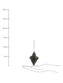 Sada ozdob na stromeček Winnie, V 7 cm, 4 ks, Tmavě zelená, Ø 5 cm, V 7 cm