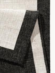 Interiérový a exteriérový oboustranný běhoun Panama, 100 % polypropylen, Světle šedá, černá, Š 80 cm, D 350 cm