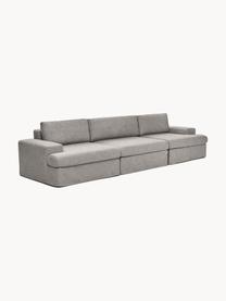 Sofá modular Russell (4 plazas), desenfundable, Tapizado: 100% algodón Alta resiste, Tapizado: relleno de espuma, Estructura: madera contrachapada de p, Patas: plástico Este producto es, Tejido gris, An 309 x F 103 cm