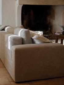 Canapé modulable 4 places avec revêtement amovible Russell, Tissu gris, larg. 309 x prof. 103 cm