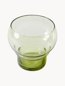 Bicchieri fatti a mano anni 70's, 4 pz, Vetro, Verde chiaro trasparente, Ø 9 x Alt. 8 cm, 270 ml