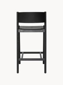 Barová židle Oblique, Dubové dřevo, černě lakované, Š 50 cm, V 103 cm
