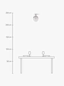 Mundgeblasene LED-Deckenleuchte Stellar Nebula, dimmbar, Lampenschirm: Kristallglas, mundgeblase, Baldachin: Stahl, Aluminium, beschic, Transparent irisierend, Silberfarben, Ø 30 x H 37 cm