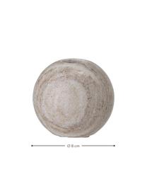 Marmeren kandelaar Delil, Gepolijst marmer, Bruin, Ø 8 x H 8 cm