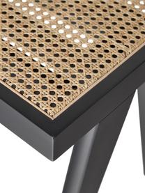 Sitzbank Sissi mit Wiener Geflecht, Gestell: Massives Eichenholz, Sitzfläche: Rattan, Rattan, Schwarz, B 110 x H 48 cm