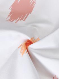 Boho Wendekissenhülle Fajar mit grafischem Muster, 100% Baumwolle, GOTS-zertifiziert, Apricot, Weiss, 45 x 45 cm