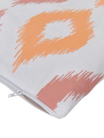 Housse de coussin 45x45 réversible bohème Fajar, 100 % coton, certifié GOTS, Orange, 45 x 45 cm