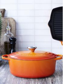 Cocotte ovalado de hierro fundido Signature Collection, Hierro esmaltado, Rojo naranja, An 31 cm, 6,3 L