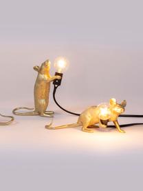 Design-Tischlampe Mouse, Goldfarben, 21 x 8 cm
