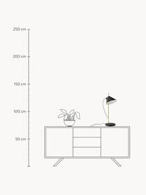 Lampa stołowa LED z funkcją przyciemniania Yuh, Stelaż: mosiądz szczotkowany, Czarny, marmurowy, mosiężny, Ø 20 x 61 cm