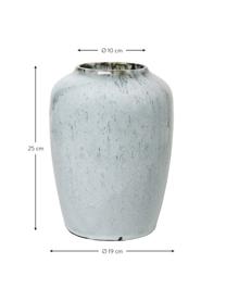 Keramik-Vase Lem in Blau, Keramik, Hellblau, Ø 19 x H 25 cm