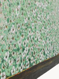 Ręcznie malowany obraz na płótnie Flower Boat, Beżowy, jasny zielony, S 80 x W 100 cm