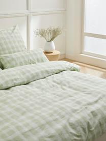 Ropa de cama de percal de algodón Milène, diseño Candice Gray, Verde salvia, Cama 90 cm (150 x 220 cm)