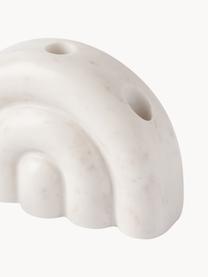 Marmor-Kerzenhalter Malie, Marmor, Weiss, marmoriert, B 20 cm x H 13 cm
