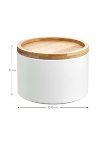 Bote decorativo Bambel, Caja: metal, pintado, Blanco, Ø 13 x Al 10 cm