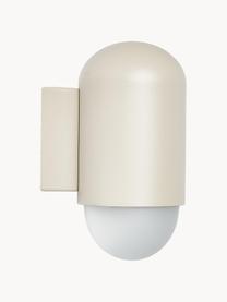 Outdoor wandlamp Heka, Diffuser: glas, Beige, Ø 11 x H 22 cm