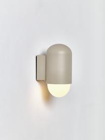 Outdoor wandlamp Heka, Diffuser: glas, Beige, Ø 11 x H 22 cm
