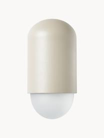 Outdoor wandlamp Heka, Diffuser: glas, Beige, Ø 11 x H 22 cm