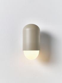 Outdoor wandlamp Heka, Diffuser: glas, Beige, Ø 11 x H 22 cm