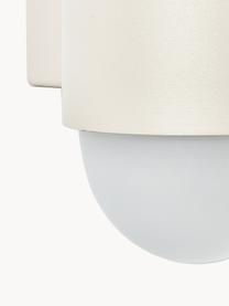 Outdoor wandlamp Heka, Diffuser: glas, Beige, Ø 11 x H 22 cm