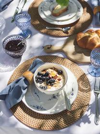Porcelánový snídaňový talíř Vieux Luxembourg, Prémiový porcelán, Bílá, královská modrá, Ø 21 cm