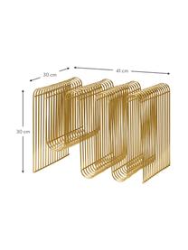 Zeitschriftenhalter Curve, Eisen, beschichtet, Goldfarben, B 41 x H 30 cm