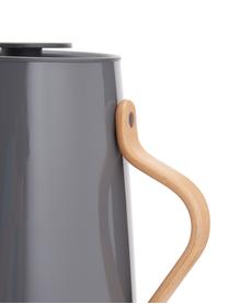 Hervidor Emma, 1,2 L, Estructura: acero inoxidable, Asa: madera de haya, Gris brillante, 1,2 L
