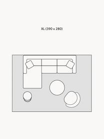 Design Niederflor-Teppich Griff, Flor: 85% Baumwolle, 15% hochgl, Ocker, Grautöne, B 170 x L 240 cm (Größe M)