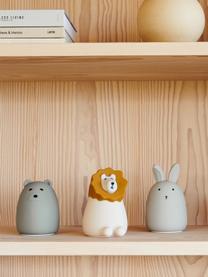 Oggetto luminoso a LED Winston Rabbit, 100% silicone, Grigio chiaro, Ø 11 x Alt. 14 cm