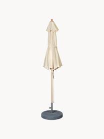 Parasol rond Classic, tailles variées, Blanc crème, bois clair, Ø 210 x haut. 251 cm