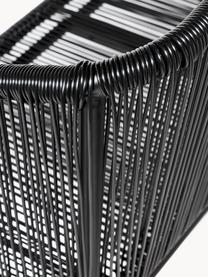 Banquette de jardin en plastique tressé Moa, Noir, larg. 118 x prof. 64 cm