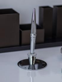 Set de bolígrafo con soporte Halter, 2 pzas., Metal recubierto, Plateado, An 7 x Al 14 cm