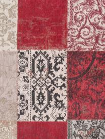 Tappeto con disegno patchwork Multi, Retro: Miscela di cotone, rivest, Rosso, beige, nero, Larg. 140 x Lung. 200 cm (taglia S)