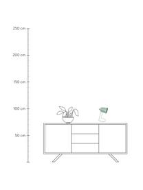 Lámpara de mesa Enchant, estilo retro, Pantalla: metal recubierto, Cable: cubierto en tela, Verde menta, Ø 18 x Al 30 cm
