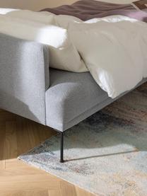 Schlafsofa Fluente (3-Sitzer), Bezug: 100% Polyester Der strapa, Gestell: Massives Kiefernholz, Webstoff Hellgrau, B 220 x T 88 cm