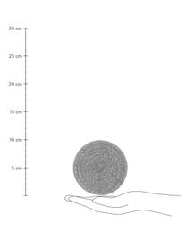 Runde Untersetzer Vera aus Baumwolle, 4 Stück, 100% Baumwolle, Grau, Ø 10 cm