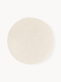 Tapis rond en coton tissé main Lora, Blanc cassé, Ø 120 cm (taille S)