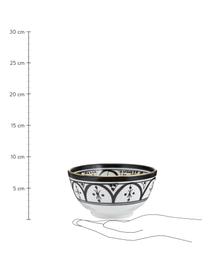 Ručně vyrobená marocká miska Beldi, Ø 15 cm, Keramika, Černá, krémová, zlatá, Ø 15 cm, V 9 cm