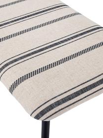 Banc rembourré noir / blanc Flavia, Noir, blanc, larg. 80 x haut. 40 cm